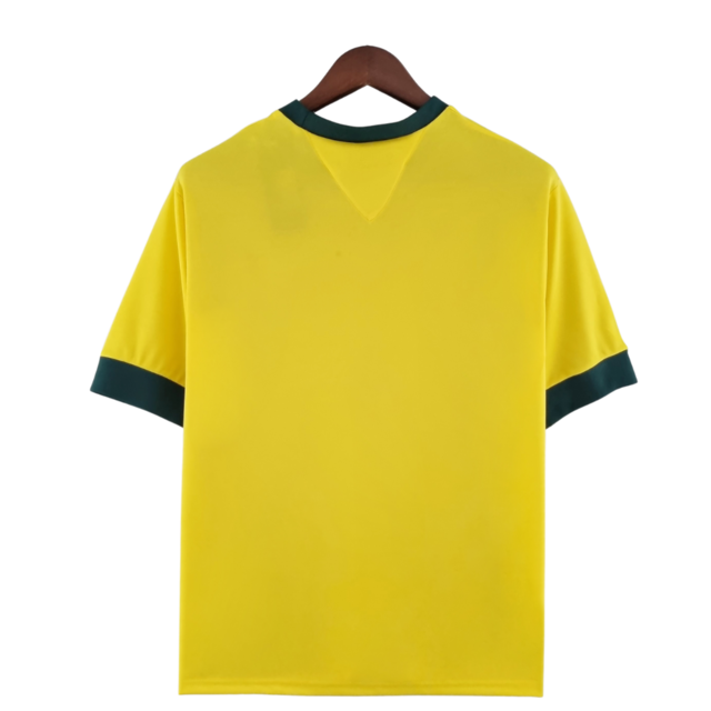 Camisa Retrô 1970 Seleção Brasileira I Masculina - Amarelo e Verde