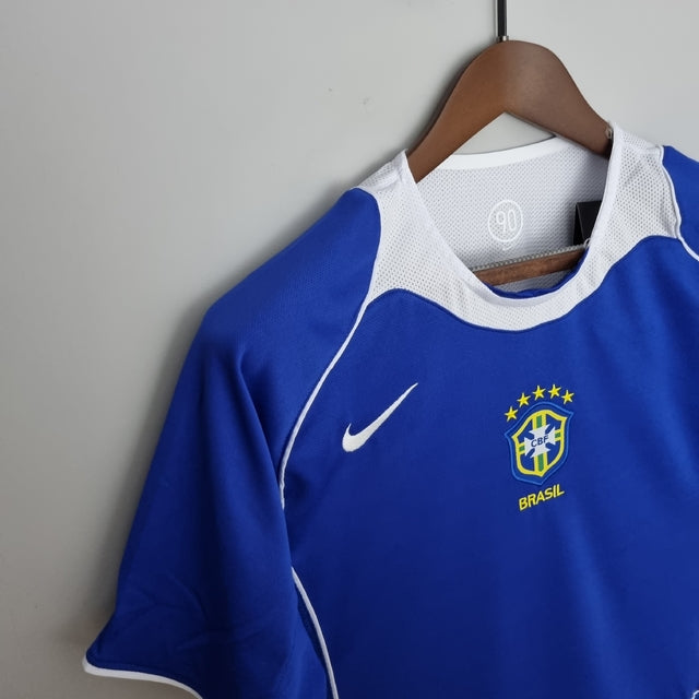 Camisa Retrô 2004 Seleção Brasileira II Nike Masculina - Azul
