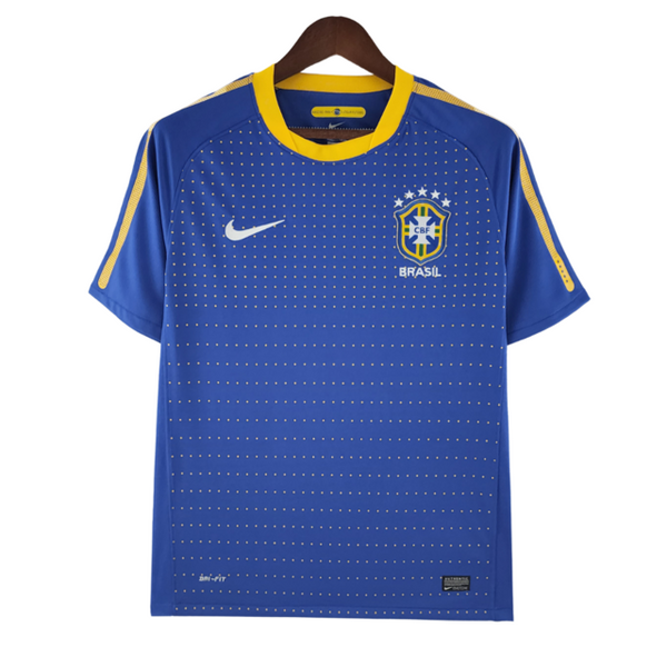 Camisa Retrô Seleção Brasileira II 2010/11 Nike Masculino  Azul e Amarelo