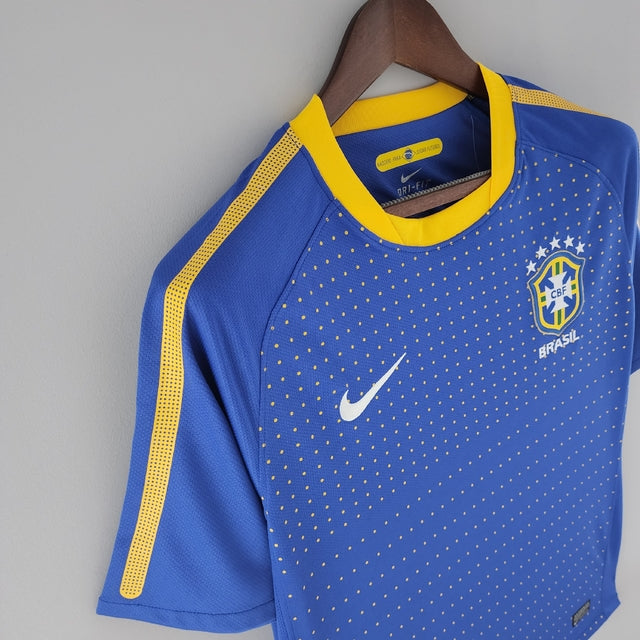 Camisa Retrô Seleção Brasileira II 2010/11 Nike Masculino  Azul e Amarelo