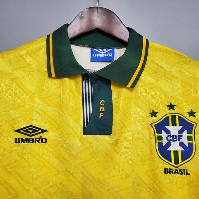 Camisa Retrô Seleção Brasileira I Umbro 1991/93 Masculino Amarelo