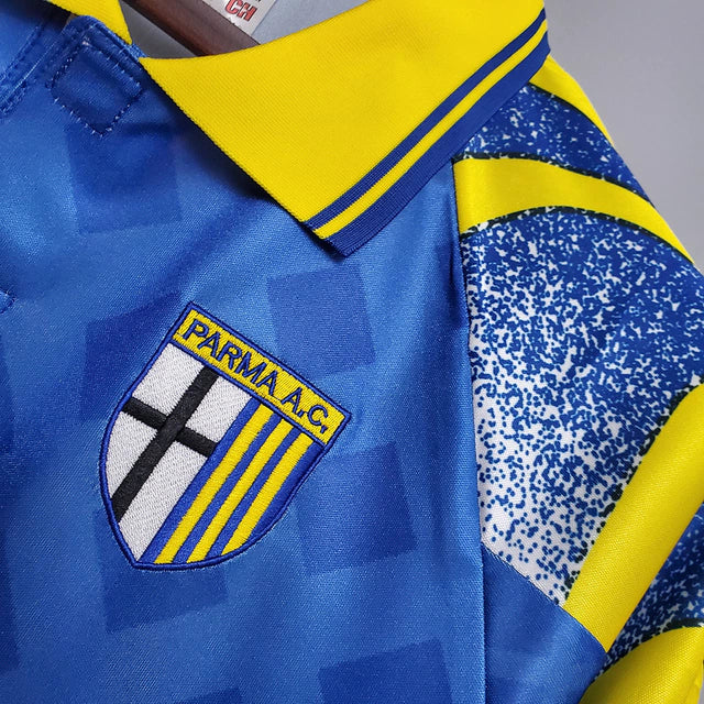 Camisa Retrô Parma Puma 1995/97 Masculino Azul e Amarelo