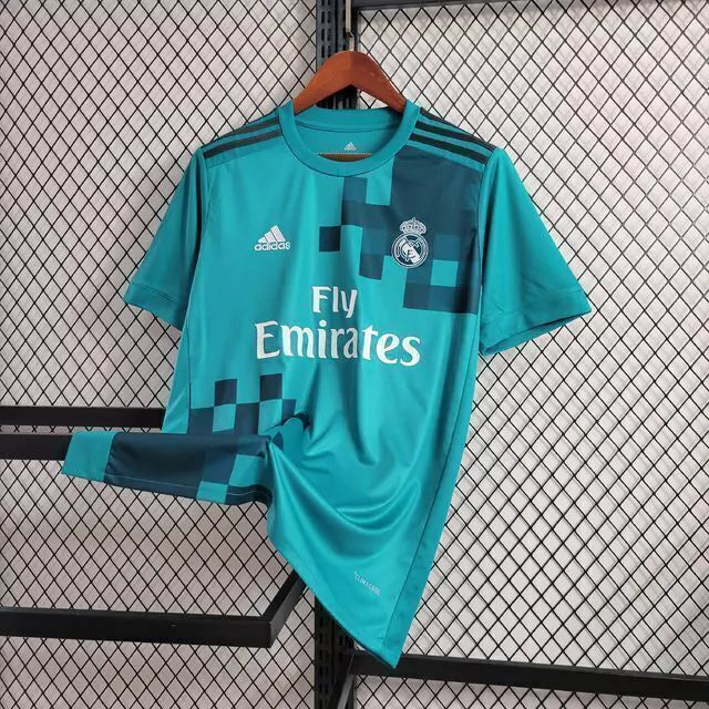 Camisa Retrô Real Madrid II Away Adidas 2017/18 Masculino Azul
