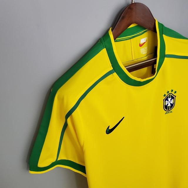 Camisa Retrô Seleção Brasileira I Home 1998/99 Nike Masculino Amarelo