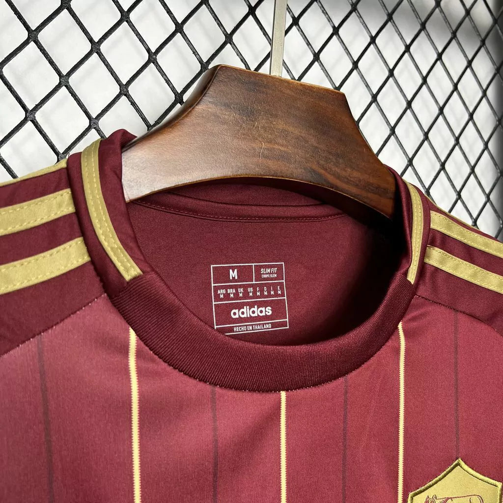 Camisa Roma I Home Adidas Torcedor 2024/25 Masculino Vermelho