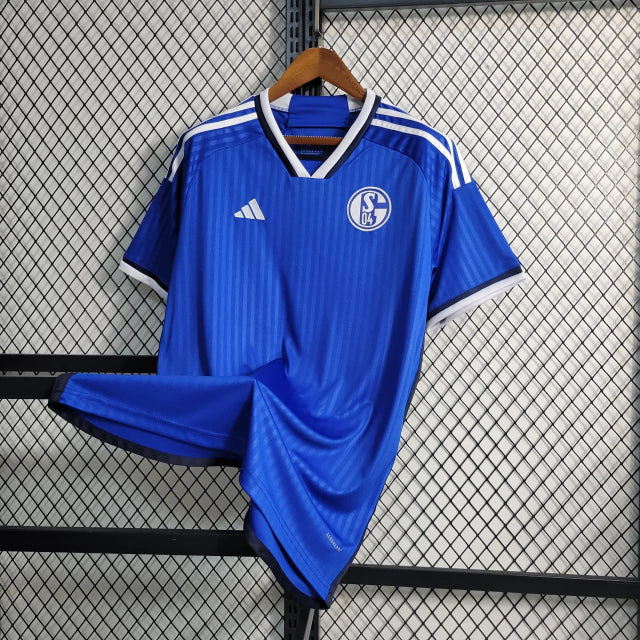 Camisa Schalke 04 I 23/24 - Torcedor Adidas Masculina - Azul