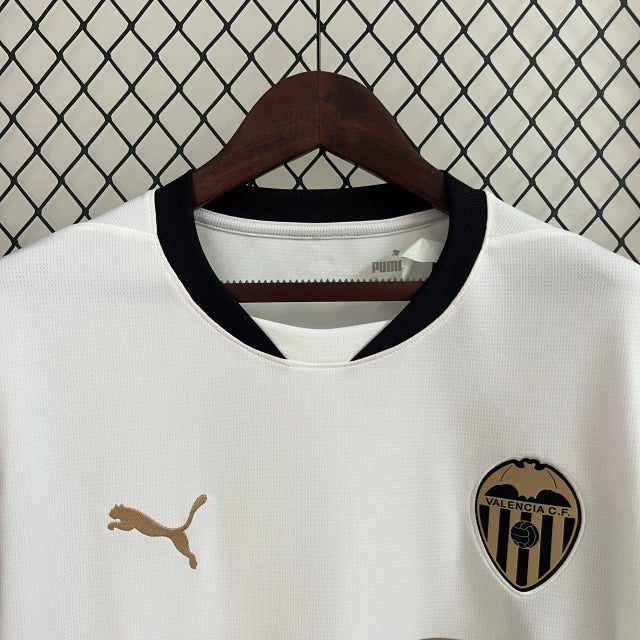 Camisa Valencia I Home Puma 2024/25 Torcedor Masculino Branco