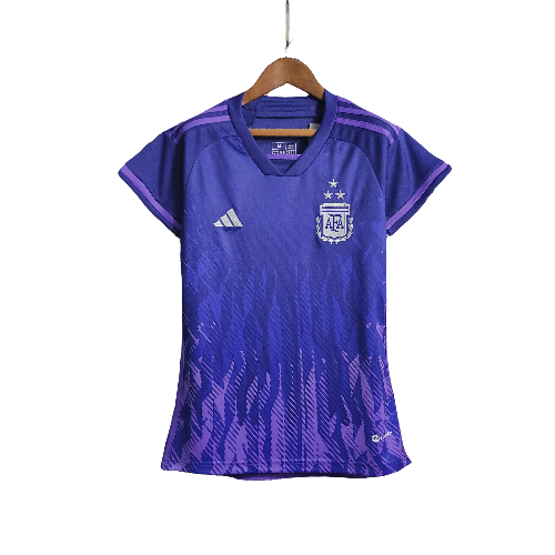 Camisa Argentina II Away 2023/24 Feminina (3 Estrelas) Adidas - Roxo