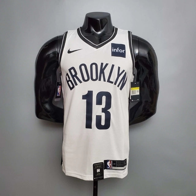 Camisa Regata Brooklyn Nets Branca e Preta - Nike - Masculina