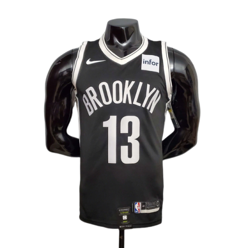 Camisa Regata Brooklyn Nets Preta e Branca - Nike - Masculina