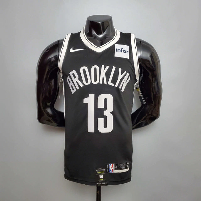 Camisa Regata Brooklyn Nets Preta e Branca - Nike - Masculina