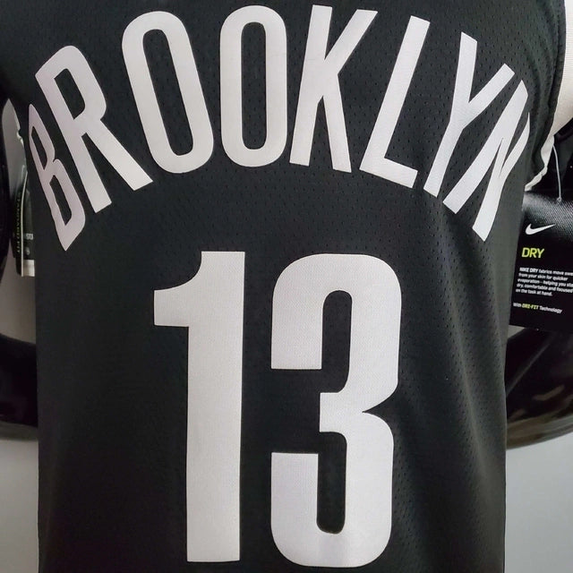 Camisa Regata Brooklyn Nets Preta e Branca - Nike - Masculina