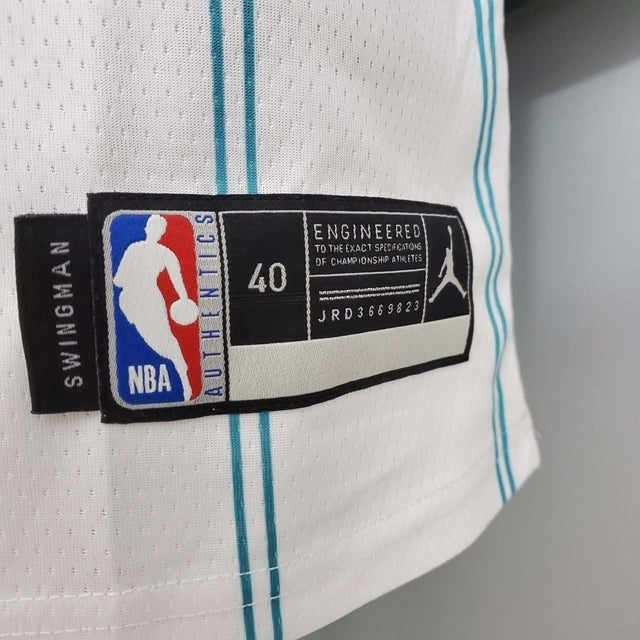 Camisa Regata Charlotte Hornets Branca e Azul - Nike Jordan - Masculina