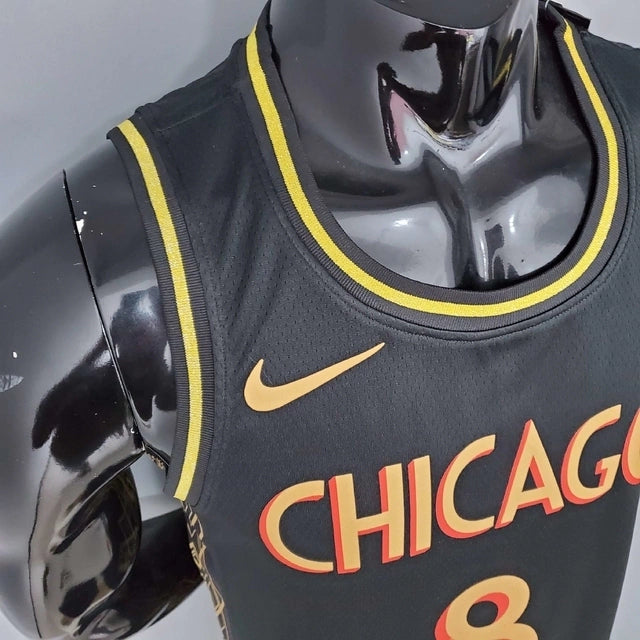 Camisa Regata Chicago Bulls Preta e Amarela - Nike - Masculina