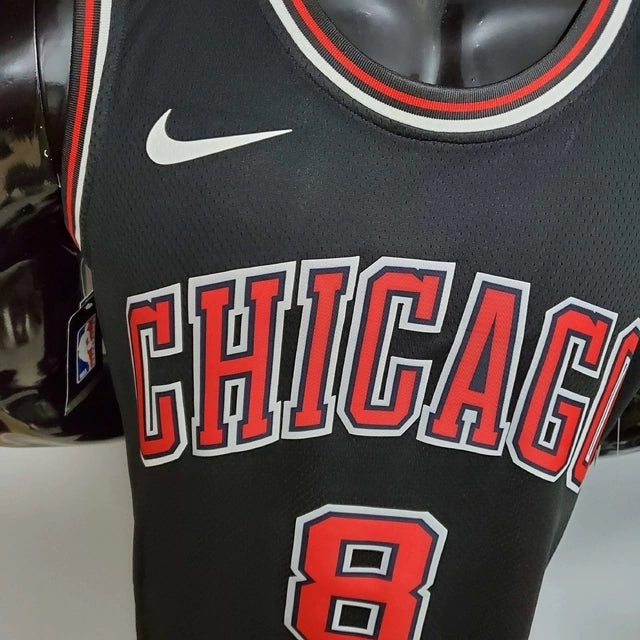 Camisa Regata Chicago Bulls Preta e Vermelha - Nike - Masculina