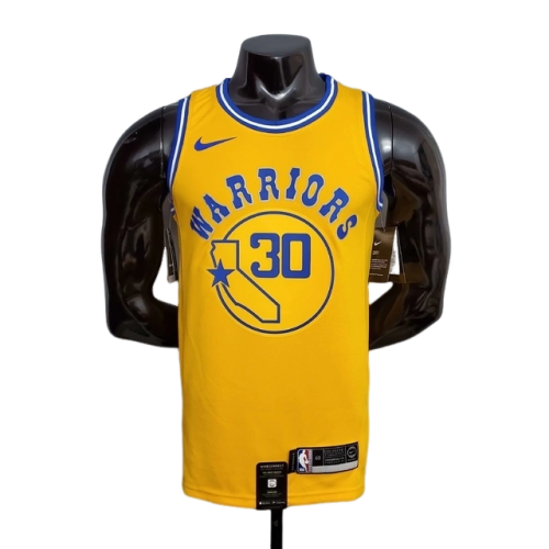 Camisa Regata Golden State Warriors Amarela e Azul - Nike - Masculina