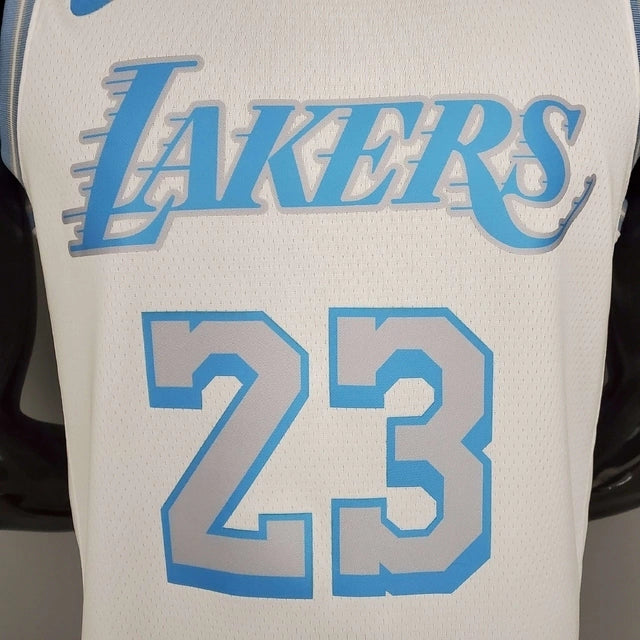 Camisa Regata Los Angeles Lakers Branca Crew Neck - Nike - Masculina
