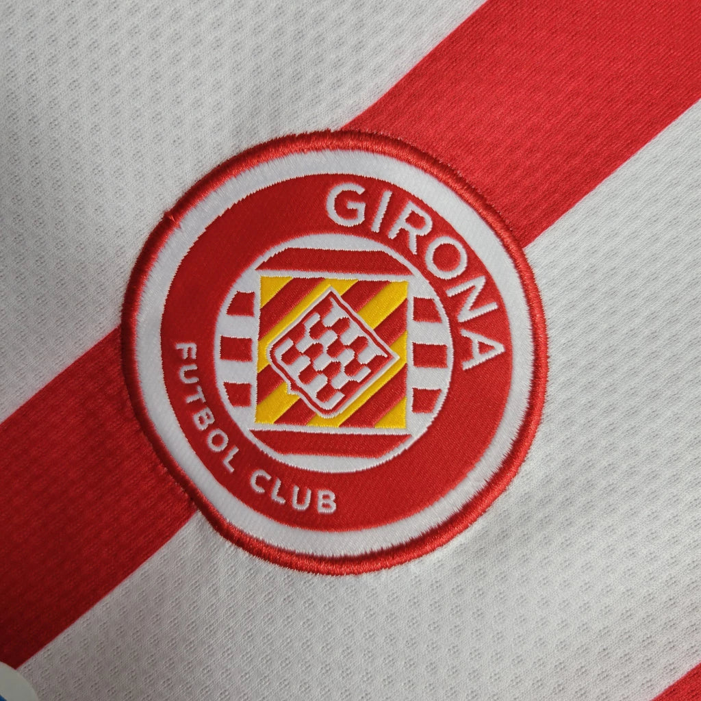 Camisa Girona FC I Puma 23/24 Torcedor Masculino Vermelho e branco