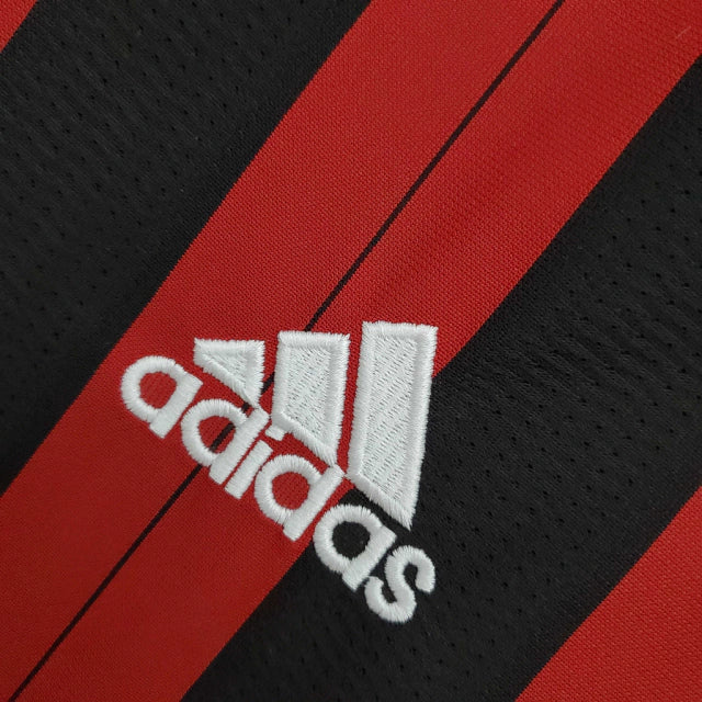 Camisa Retrô Milan I Home Adidas 2013/14 Masculino Vermelho e Preto
