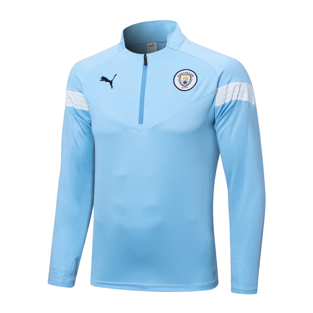 Conjunto Manchester City 23/24 Masculino Puma - Azul