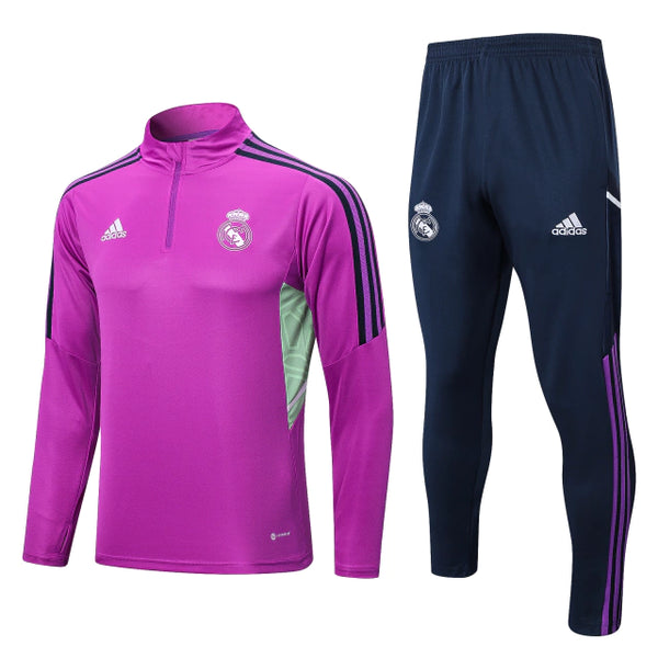 Conjunto Real Madrid 23/24 Masculino Adidas - Roxo