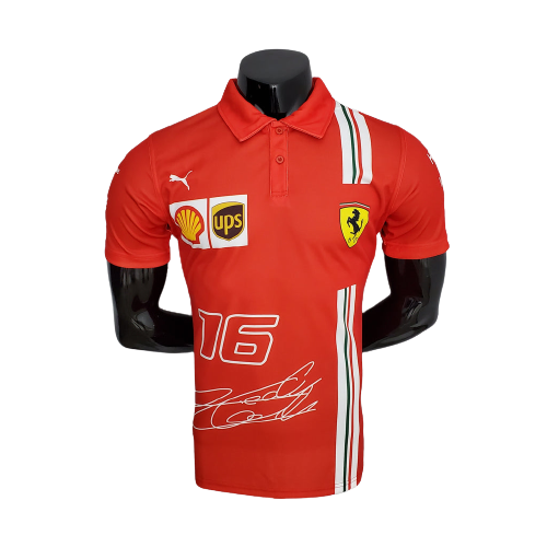 Camisa Fórmula 1 Ferrari Charles Leclerc Polo 2022/23