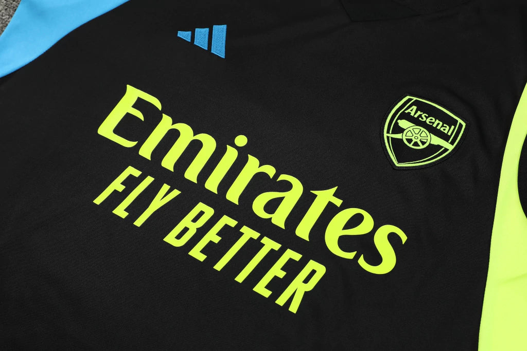 Conjunto Regata Arsenal Training 2023/24 Adidas - Preto