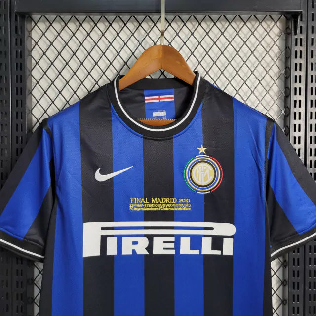 Camisa Retrô Inter de Milão 2009/10 Masculino Azul e Preto