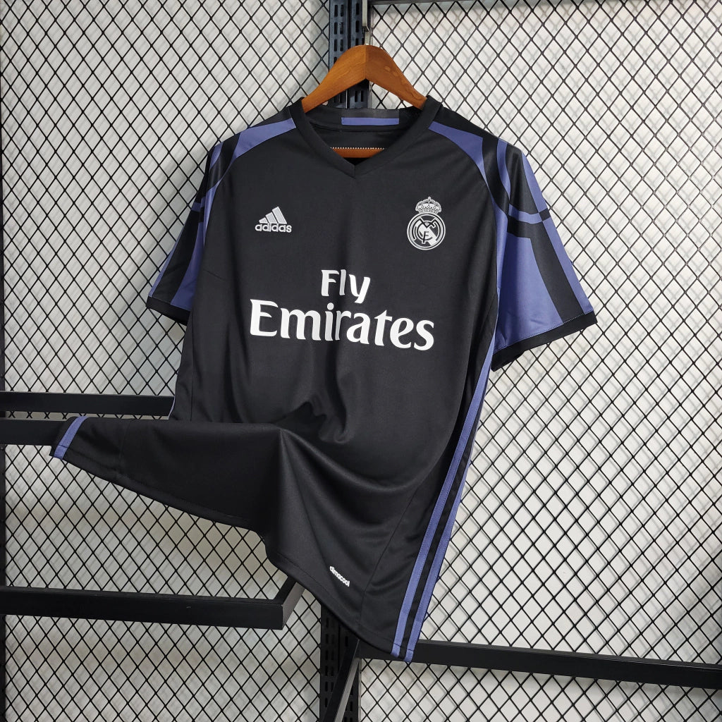 Camisa Retrô Real Madrid Adidas III Third 2016/17 Preto