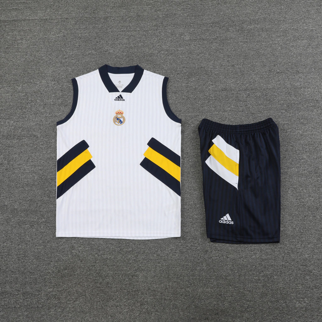 Conjunto Regata Real Madrid Training 2023/24 Adidas - Branco