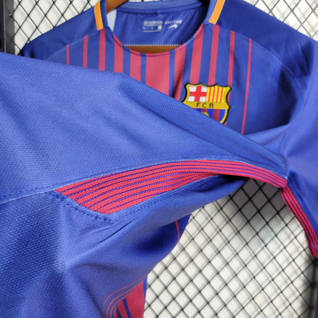 Camisa Retrô Barcelona I Home 2017/18 Nike Masculino Azul Grená