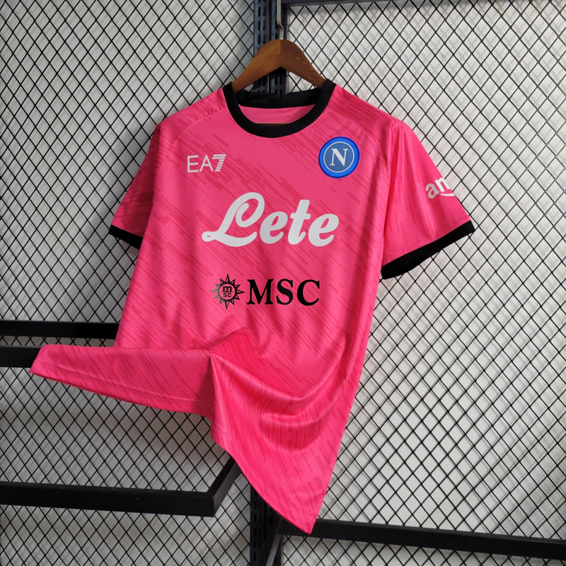 Camisa Napoli Goleiro EA7 2023/24 Torcedor Rosa