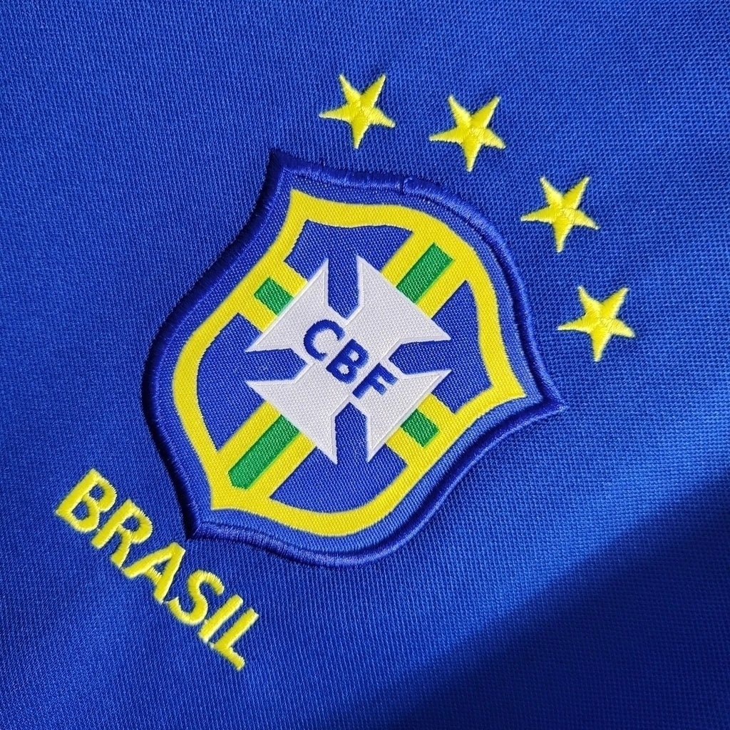 Camisa Retrô Seleção Brasileira II Away 1998/99 Nike Masculino Azul