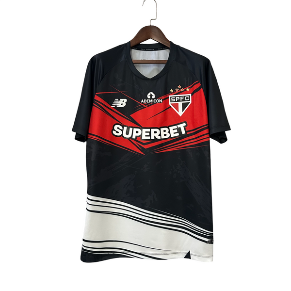 Camisa Tricolor Paulista Treino 25/26 New Balance Masculina - Preto