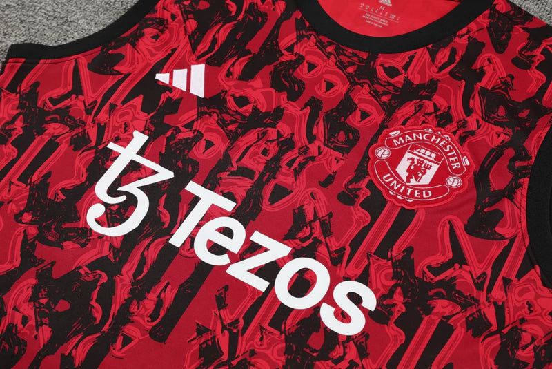 Conjunto Regata Manchester United 23/24 Adidas - Vermelho