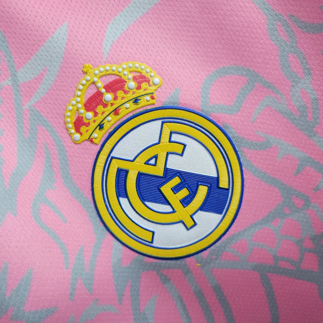 Camisa Real Madrid Dragon Pink Adidas Torcedor 2023/24 Rosa