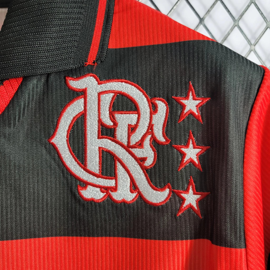 Camisa Retrô Flamengo I Home 1999/00 Masculina Vermelha e Preta