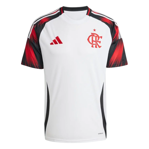 Camisa Flamengo 25/26 Away Adidas Torcedor - Branco e Vermelho