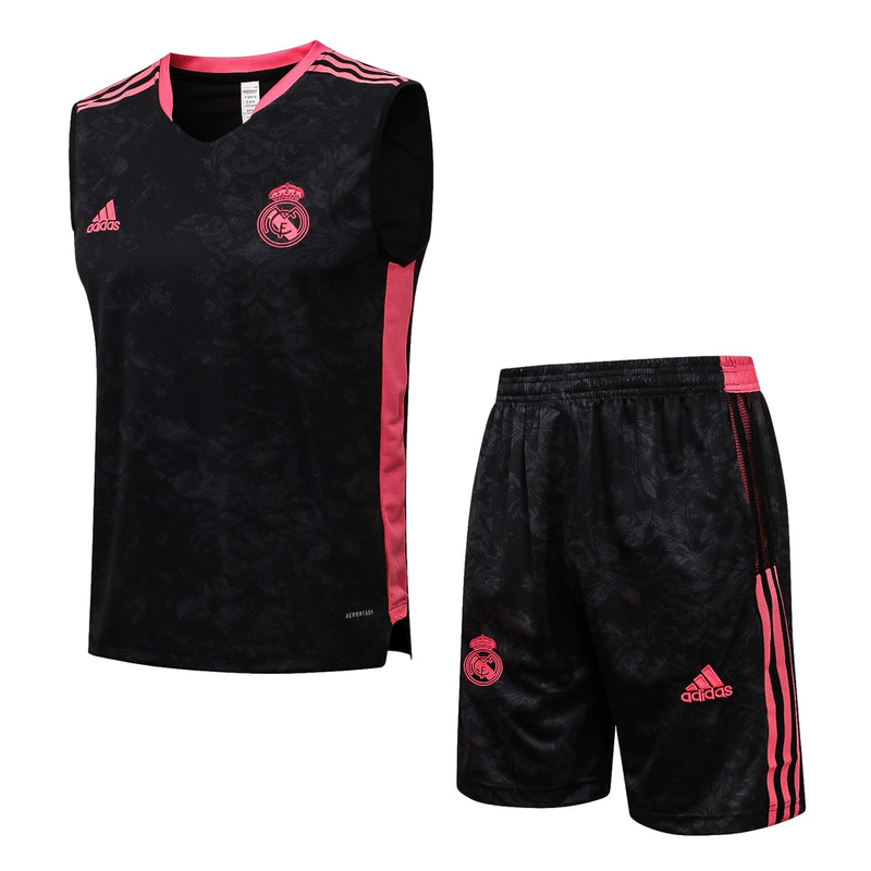Conjunto Regata Real Madrid Training 2020/21 Adidas - Preto