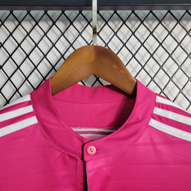 Camisa Retrô Real Madrid II Away Adidas 2014/15 Masculino Rosa