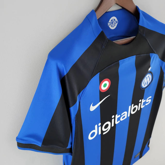 Camisa Inter de Milão I Home Nike Torcedor 2022/23 Masculino Azul e Preto