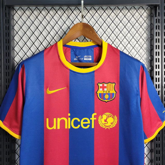 Camisa Barcelona Retrô I Home 2010/11 Torcedor Nike Masculino Vermelho e Azul