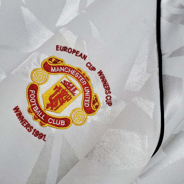 Camisa Manchester United Retrô 1991 Branca - Adidas