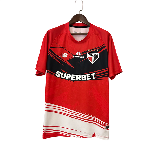 Camisa Tricolor Paulista Treino 25/26 New Balance Masculina - Vermelho