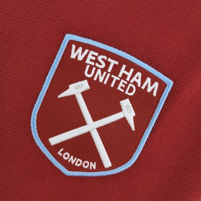 Camisa West Ham I Home Umbro 2023/24 Torcedor Masculino Vinho