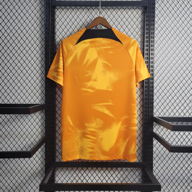 Camisa Holanda I Home Nike Torcedor 2022/23 Masculino Laranja