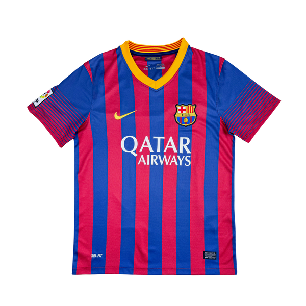 Camisa Retrô Barcelona Home 2013/14 Nike Masculino - Vermelho e Azul