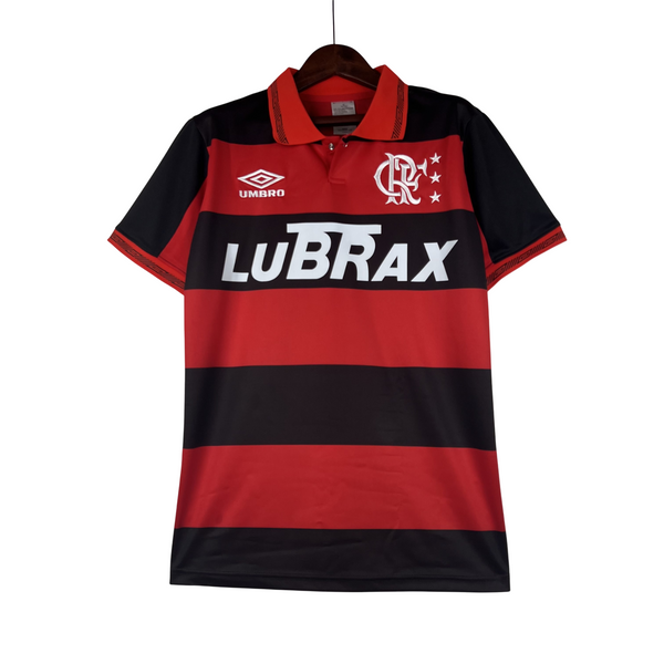 Camisa Retro Flamengo 1990 Home Umbro Torcedor - Vermelha e Preta