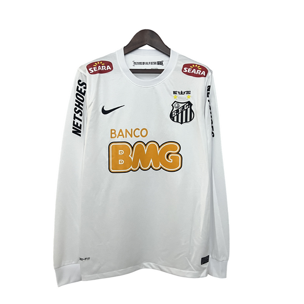 Camisa Retro Santos Manga Longa 11/12 Home Nike Torcedor - Branca