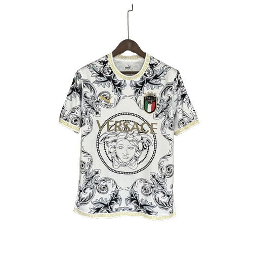 Camisa Seleção Itália x Versace Torcedor 2023/24 Masculino Branco